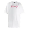 T-shirt à manches courtes pour homme Balenciaga avec logo imprimé, blanc 583214TFV639783