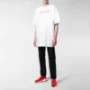 T-shirt à manches courtes pour homme Balenciaga avec logo imprimé, blanc 583214TFV639783