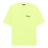 T-shirt à manches courtes pour homme Balenciaga avec logo imprimé, jaune, 641675TJVF77110