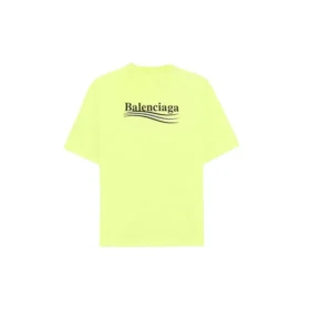 T-shirt à manches courtes pour homme Balenciaga avec logo imprimé, jaune, 641675TJVF77110