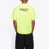 T-shirt à manches courtes pour homme Balenciaga avec logo imprimé, jaune, 641675TJVF77110