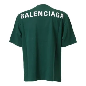 T-shirt à manches courtes pour homme Balenciaga avec logo imprimé, vert 570805THV803230