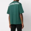T-shirt à manches courtes pour homme Balenciaga avec logo imprimé, vert 570805THV803230