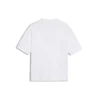 T-shirt à manches courtes pour homme Balenciaga, blanc, avec logo BB et imprimé logo classique 570803TEV489044
