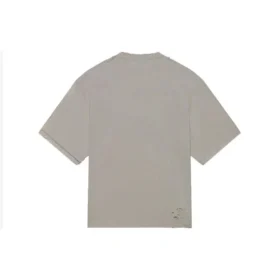 T-shirt à manches courtes pour homme Balenciaga Mosaic Logo BB Alphabet, effet usé et trous, gris 651795TKVF58174