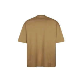 T-shirt à manches courtes pour homme Balenciaga SS21, coupe ample, col rond, logo brodé « Alphabet », couleur kaki 612966TJV879504