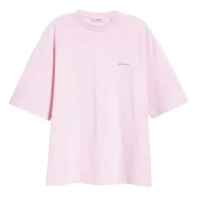 T-shirt à manches courtes rose avec petit logo « Basic Alphabet » 571205TEV182014