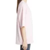 T-shirt à manches courtes rose avec petit logo « Basic Alphabet » 571205TEV182014