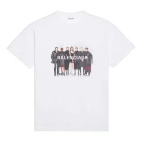 T-shirt à manches courtes rétro avec logo imprimé « White » 612965TIV479000
