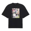 T-shirt à manches courtes rétro imprimé SS21 Noir 641614TJVH11000
