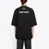 T-shirt à manches courtes rétro imprimé SS21 Noir 641614TJVH11000