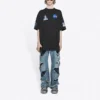 T-shirt à manches courtes rétro « Space » issu de la collaboration Balenciaga x NASA « Noir » 651795TKVD71070