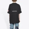 T-shirt à manches courtes rétro « Space » issu de la collaboration Balenciaga x NASA « Noir » 651795TKVD71070