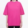 T-shirt à manches courtes unisexe avec logo rétro, rose 556104TBV435630