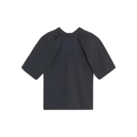 T-shirt à manches courtes unisexe noir avec logo imprimé 583098TFV598465 T-shirt à manches courtes unisexe noir avec logo imprimé 583098TFV598465