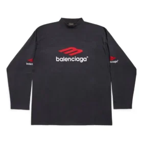 T-shirt à manches longues 3B Sports Icon Oversized « Noir Rouge Blanc » 720250TPVD71470