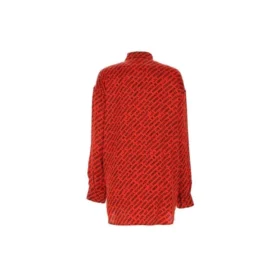 T-shirt à manches longues avec logo imprimé, rouge 623037TJLI16167