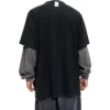 T-shirt à manches longues avec patch BB Be Different « Black Grey » 720407TNVV31070