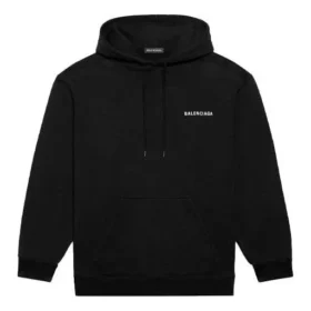T-shirt à manches longues Balenciaga FW21 pour homme avec logo imprimé, noir 600583TIV841070