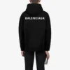 T-shirt à manches longues Balenciaga FW21 pour homme avec logo imprimé, noir 600583TIV841070