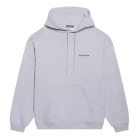T-shirt à manches longues Balenciaga FW21 pour homme, imprimé logo, gris 600583TIV841167
