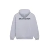 T-shirt à manches longues Balenciaga FW21 pour homme, imprimé logo, gris 600583TIV841167