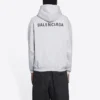 T-shirt à manches longues Balenciaga FW21 pour homme, imprimé logo, gris 600583TIV841167