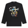 T-shirt à manches longues Balenciaga x THE SIMPSONS, coupe large « Black » 681046TLVG70100