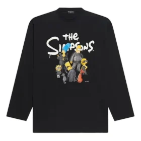 T-shirt à manches longues Balenciaga x THE SIMPSONS, coupe large « Black » 681046TLVG70100 T-shirt à manches longues Balenciaga x THE SIMPSONS, coupe large « Black » 681046TLVG70100