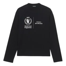T-shirt à manches longues Balenciaga x WFP, coupe moyenne « Black » 612967THV841000