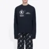 T-shirt à manches longues Balenciaga x WFP, coupe moyenne « Black » 612967THV841000