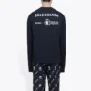 T-shirt à manches longues Balenciaga x WFP, coupe moyenne « Black » 612967THV841000