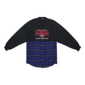 T-shirt à manches longues BB Authentic avec patch « Black Blue » 698227TMM085212 T-shirt à manches longues BB Authentic avec patch « Black Blue » 698227TMM085212
