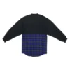 T-shirt à manches longues BB Authentic avec patch « Black Blue » 698227TMM085212