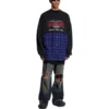 T-shirt à manches longues BB Authentic avec patch « Black Blue » 698227TMM085212