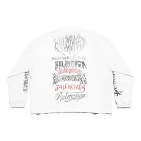 T-shirt à manches longues en métal à personnaliser, coupe moyenne « Blanc Noir Rouge » 699191TPVO29065 T-shirt à manches longues en métal à personnaliser, coupe moyenne « Blanc Noir Rouge » 699191TPVO29065