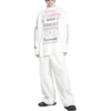 T-shirt à manches longues en métal à personnaliser, coupe moyenne « Blanc Noir Rouge » 699191TPVO29065