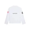 T-shirt à manches longues et col rond pour homme Balenciaga x NASA, imprimé spatial, blanc, 662496TKVD79040