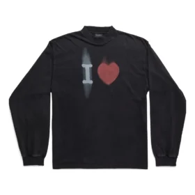 T-shirt à manches longues « I Love » coupe moyenne « Black » 744449TOVH39034 T-shirt à manches longues « I Love » coupe moyenne « Black » 744449TOVH39034