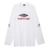 T-shirt à manches longues oversize 3B Sports Icon « Blanc Noir Rouge » 720250TPVD79065