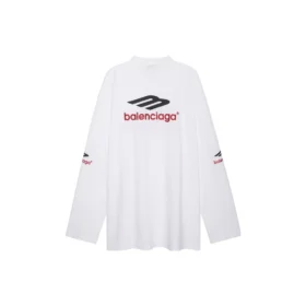 T-shirt à manches longues oversize 3B Sports Icon « Blanc Noir Rouge » 720250TPVD79065