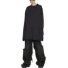 T-shirt à manches longues oversize « Black Faded » 739783TOVF49034