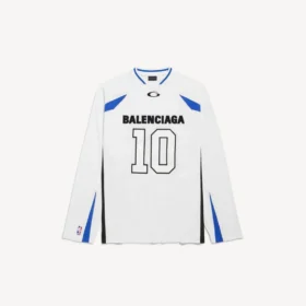 T-shirt à manches longues oversize pour homme Balenciaga | Collaboration NBA, blanc/multicolore T-shirt à manches longues oversize pour homme Balenciaga | Collaboration NBA, blanc/multicolore