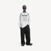 T-shirt à manches longues oversize pour homme Balenciaga | Collaboration NBA, blanc/multicolore