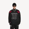 T-shirt à manches longues oversize pour homme Balenciaga | Collaboration NBA, noir/multicolore