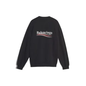 T-shirt à manches longues pour homme Balenciaga avec imprimé logo, noir 556147TBV141000