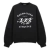 T-shirt à manches longues pour homme Balenciaga SS21, col rond large, noir 641654TJVI71070