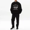 T-shirt à manches longues pour homme Balenciaga SS21, col rond large, noir 641654TJVI71070