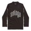 T-shirt à manches longues sans logo « Noir Gris » 788244TQVK51200