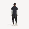 T-shirt à manches longues techwear pour homme, bleu marine/blanc